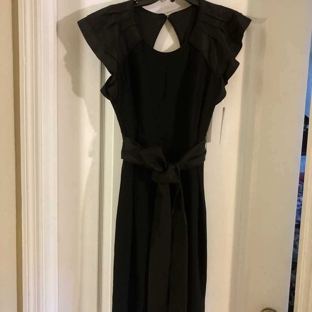 Elegant Black Dress with Bow Detail NUE by Shani